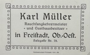 Visitenkarte Müller Rauchfangkehrer